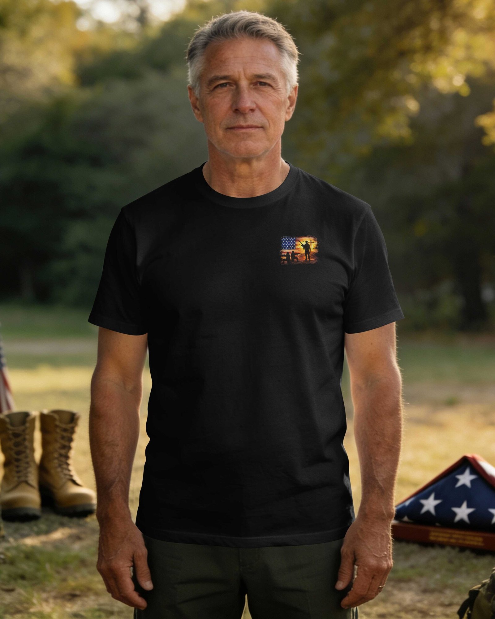 I Served My Country With Honor I Walk Forward Guided By Faith T-Shirt